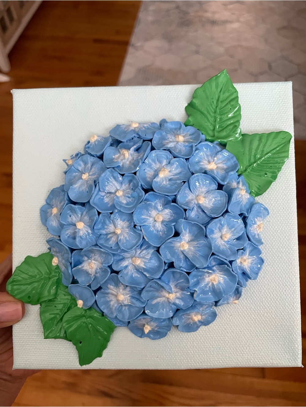 Blue Hydrangea Wall Art Canvas - Home Accents